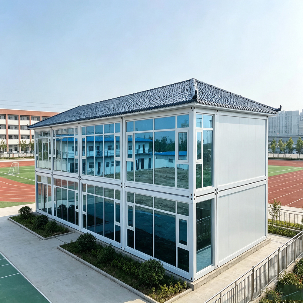 Fast Assembly Bolt Connected Prefab Box House Windproof Reusable Low Foundation Cost Efficient Modular Unit for Temporary Use