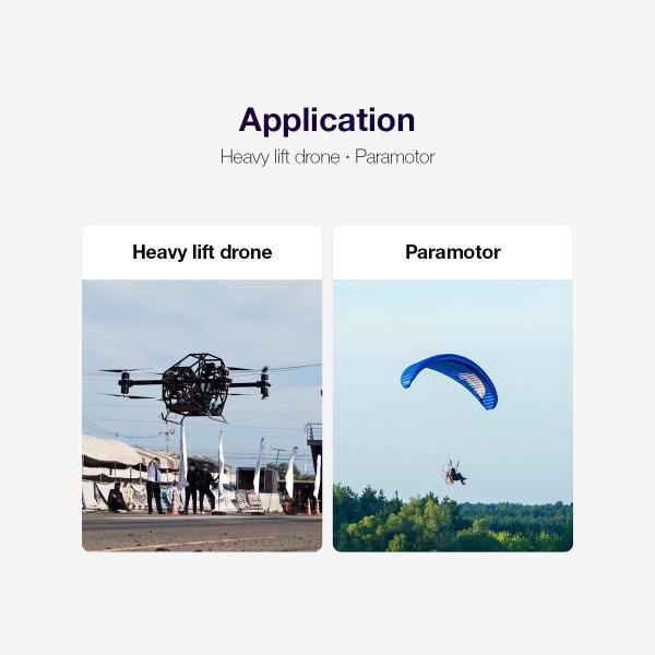 Moteur de drone sans balais de 90KG de poussée avec ESC 20280 pour aéronef de levage lourd