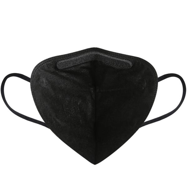 Non Woven 4ply Cotton Disposable Black Face Mask 17.5*9.5cm