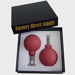 Customized 4pcs Glass Facial Cupping Set for Face Eye Lip Body in Gift Box Packaging