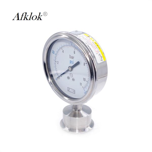 Material 98mm de aço inoxidável do calibre de teste 63mm da pressão do gás da caldeira de vapor da prova de choque