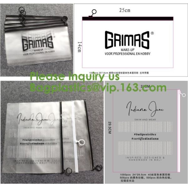 Zipper Pvc Zipper Bags For Make-up Brushes Sets,Eco Friendly clear plastic EVA PVC black zipper Cosmetic Bag eco frinedl