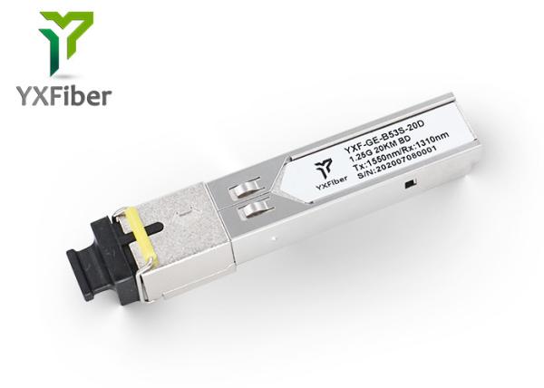 Module WDM SFP-G-20SC DDM 1.25G 1310/1550 FP/PIN 20KM SM SC 3.3V