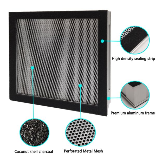 Odor and Smoke Removal Activated Carbon Filter Custom Size Cabin Air Filter