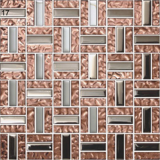 Wear-resistant Glass and Metal Swimming Pool Mosaics For Hotel