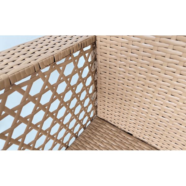 Factory New Style Set of 4 Garland Weaving Rattan Wicker Garden Leisure Conversation Coffee Table Sofa Set