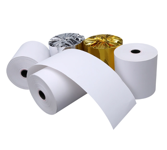 Supermarket White Thermal Paper Rolls with Printed Logo of Excellent Performance