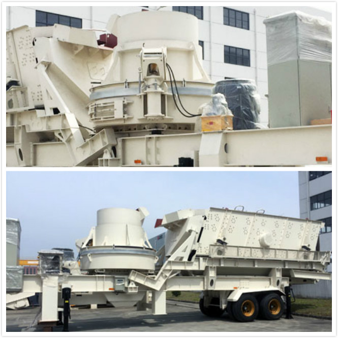 Песок длины 9800mm 150t/H VSI мобильный делая машину