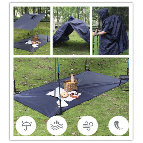 Diagonal Bracing Waterproof Single Tent Canopy Raincoat UV Resistant