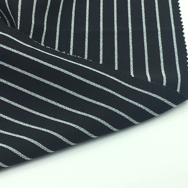 97 Polyester 3 Spandex Cationic Stripe Two Way Stretch Fabric