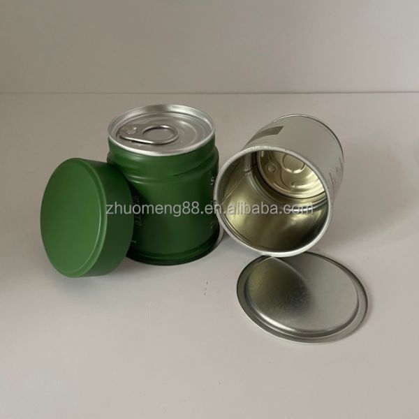OEM Matcha Tea Powder Metal Tin Cans 20g 30g 50g 60g 70g Tinplate Cans