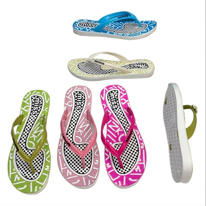 EVA Women 3D Bow Knot Flower Decor Flip Flops Anti-slip Summer Beach Sandals
