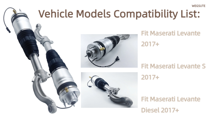 New Shock Absorbers - Premium Quality Front Right Car Shocks  Air Suspensiom Shock Strut  for Maserati Levante 670100718 ﻿