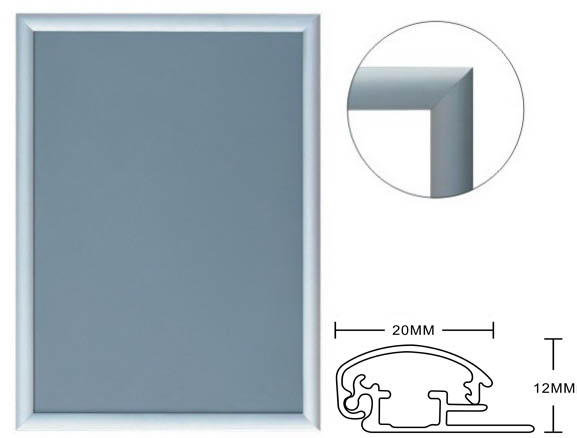 25mm Aluminum Snap Poster Frames A4 Size Sign Boards For Hotel , Street