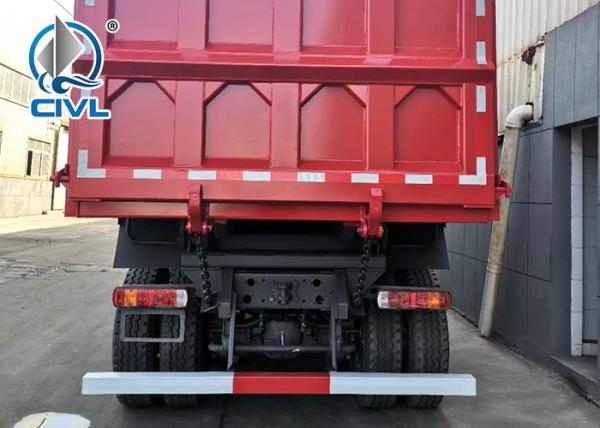 new Howo 371 Hp Tipper Truck Euro2 Heavy Duty Dump Truck HW76 Cabin engine euroII Red color