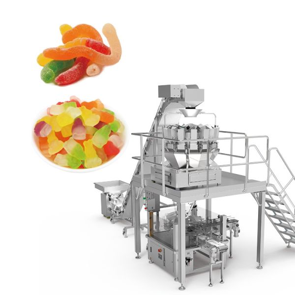 Machine d'emballage fonctionnelle de pots de bonbons pour Doypack