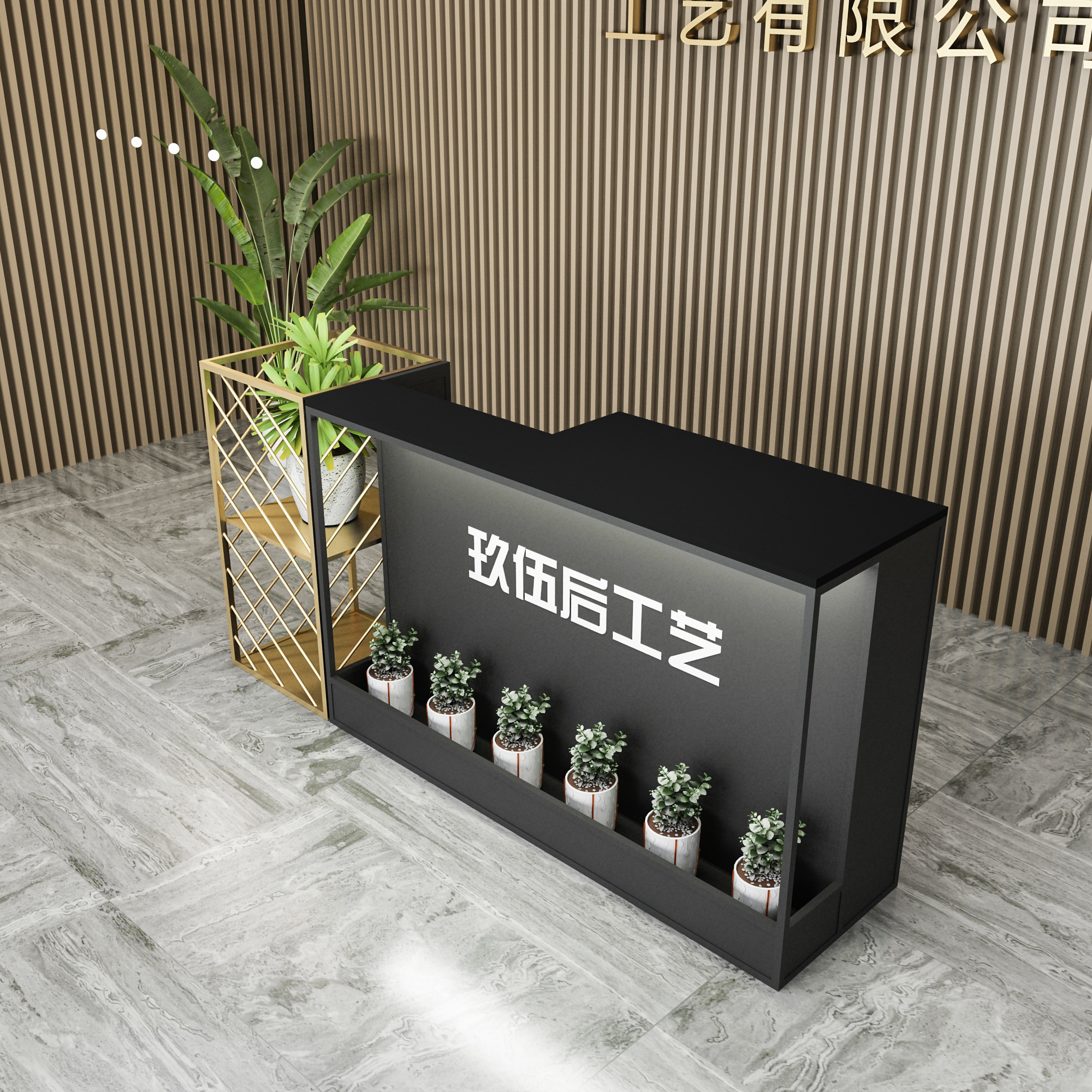 Long Life Time Advantage Reception Desk for Small Restaurant Reception Counter Table