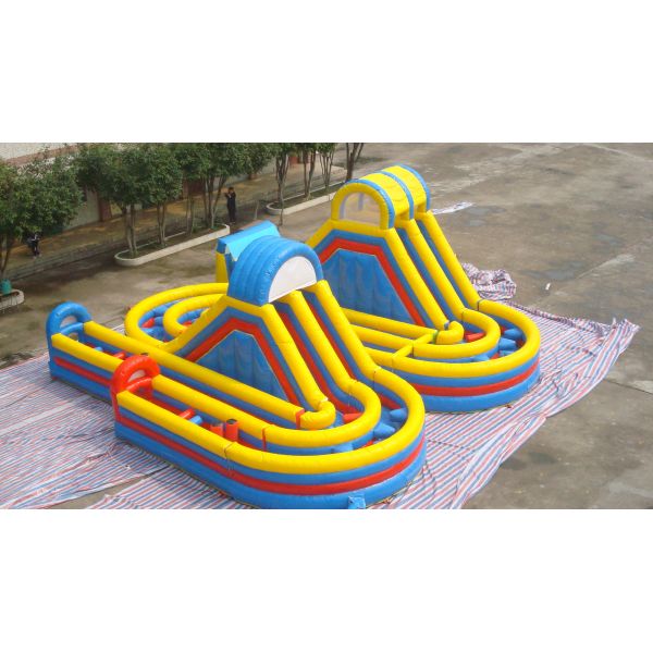 Раздувная полоса препятствий участвуя в гонке игра с замком скольжения хвастуна