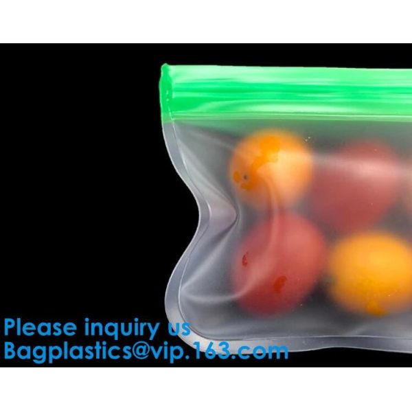 FOOD GRADE SILICONE: Strong, Thick 100% Durable Silicone Food Bags, Non-Toxic, Non-Leaching Hygienic And Reusable Food B
