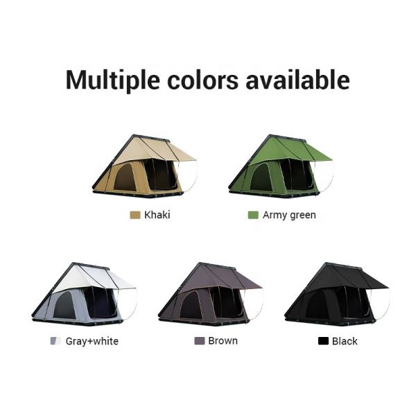 Weatherproof Off Road Camping Rooftop Tent For Trucks Hardshell Aluminum 2 Person