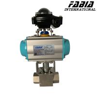 Valve à bille pneumatique à ultra-haute pression fil interne Valve à bille à trois voies