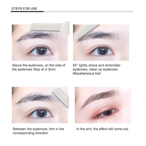 Триммер брови белого см дамы Бритвы SS 18*4*2 нержавеющей стали гибкий