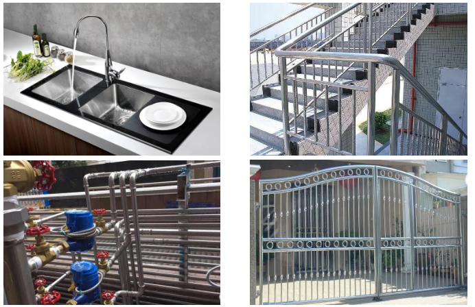 Black / Polished / Oiled / Varnishing Customized Ss Pipe 201 304 316 430 340 444 Square Round