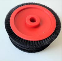 Pièces de la machine de stenter Monforts roue de pinceau rouge Noir poils à poils 22/26mm Dia corps en plastique