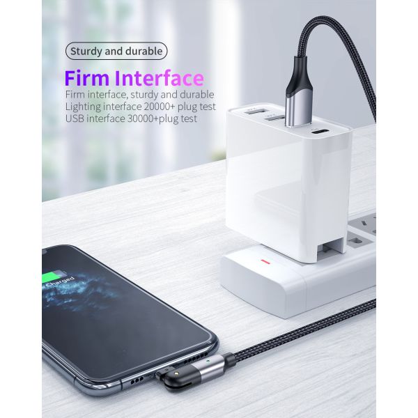 Rotating Elbow Phone Fast Charging Charger Tinned Copper QC3.0