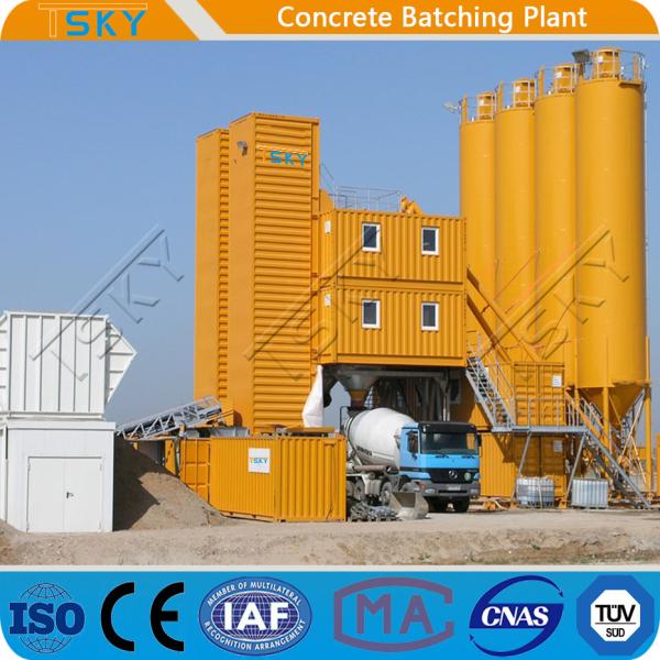 Planta de tratamento por lotes concreta móvel pequena do tamanho HZS120