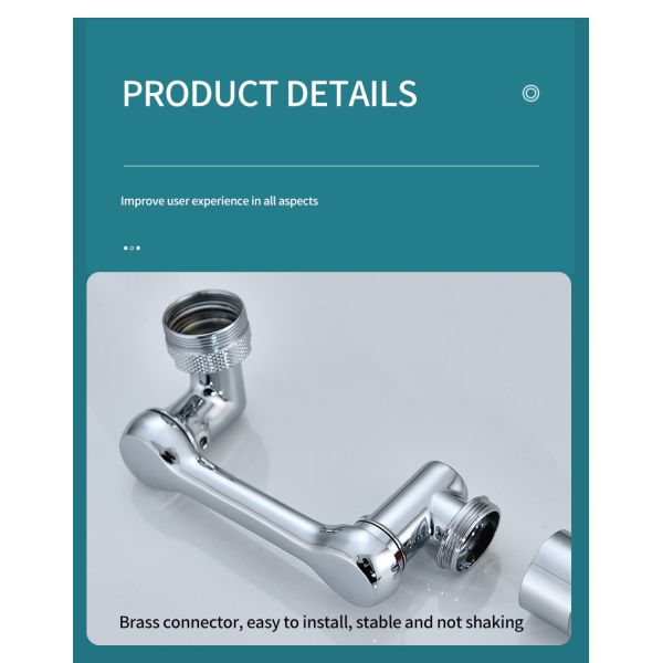 Brass 1080 Degree Free Rotation Swivel Aerator for Bathroom Faucet Anti Splash Nozzle