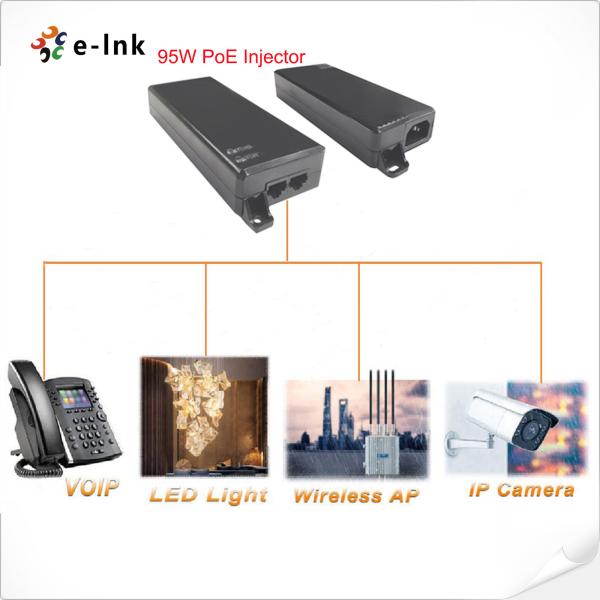 10/100/1000Mbps 95W High Power PoE Injector IEEE 802.3bt
