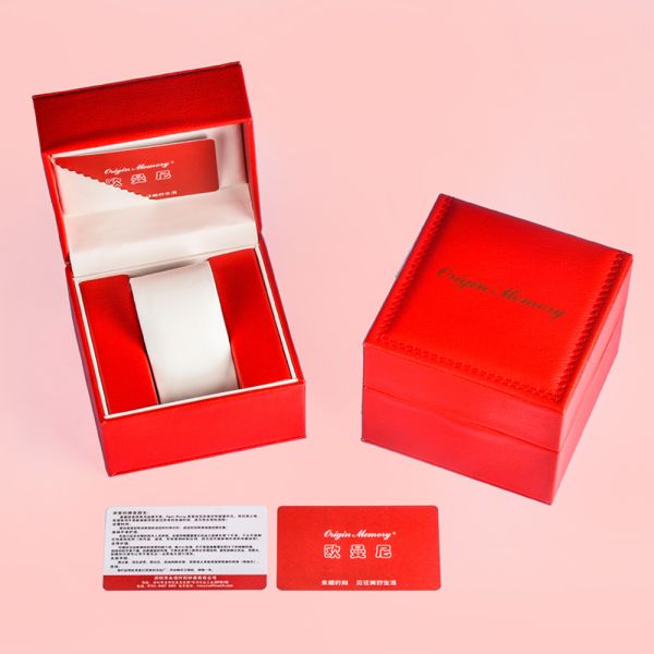 подушки коробки аксессуаров наручных часов 11cm случай дозора красной кожаный