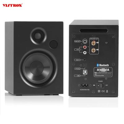 Powered Bookshelf Bluetooth Speakers 100W Record Player Stereo Speakers For Turntable PC  TV
