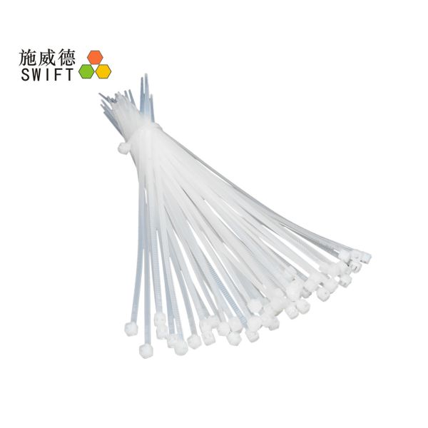 白いバルク ナイロン ケーブルは範囲の証明書を使用して2.5 *手のための120mmを結びます