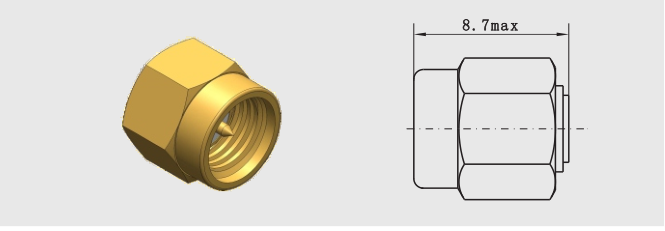 SMA Male Stainless Steel RF Connector For 2#Semi-rigid/flexible Cable