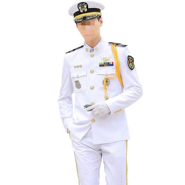 Classic White Ceremonial Suit Waterproof For Formal Events Ceremonial Uniform White Military Uniform With Shoulder Epaulets
