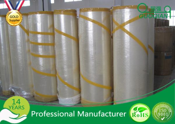 Transparent Bopp PVC Film Roll , Water Activated Packing Tape Jumbo Roll 980/1280/1620mm