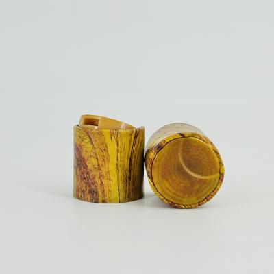 24/410 24mm Plastic Water Transfer Wood Grain Lotion Liquid Soap Disc Top Cap