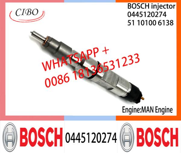 Asamblea original 0445120274 de inyector de combustible diesel de BOSCH 0445120274 51101006138 para el motor del HOMBRE
