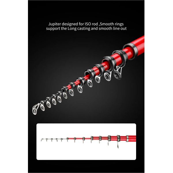 430cm 530cm Fishing Tackle Set Long Casting Ultralight Telescopic Fishing Rod ISO