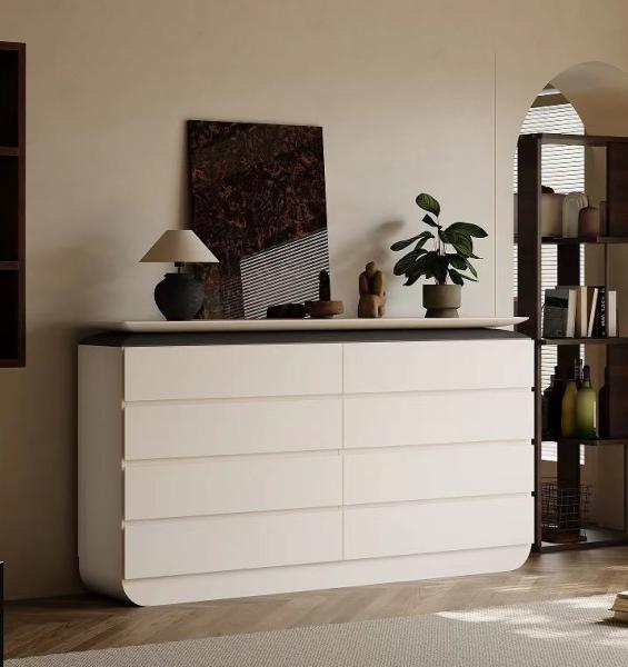 Custom Modern Plywood Console Table Beige Color For Hallway