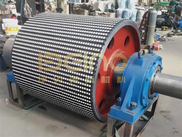 Ceramic Pulley Lagging Rubber Sheet Custom Size Ceramic Lagging Sheet