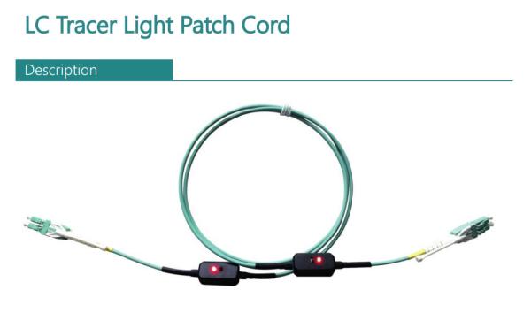 Home Tracer Light FTTH LC Patch Cord With LED Light Emitting Device And Conductor