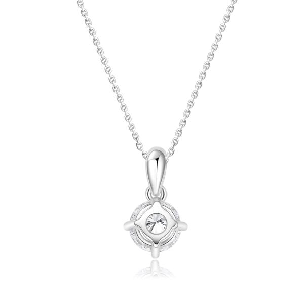 Classic Design 18k Gold Lab-Grown Diamond Pendant Four Claws Pendant White Diamond Jewelry Daily Style