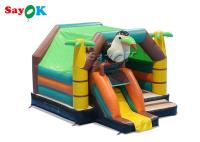 Tucan colorido que salta la casa animal de la despedida de la pulsación de corriente del tema de la cama animosa del castillo resbala combinado