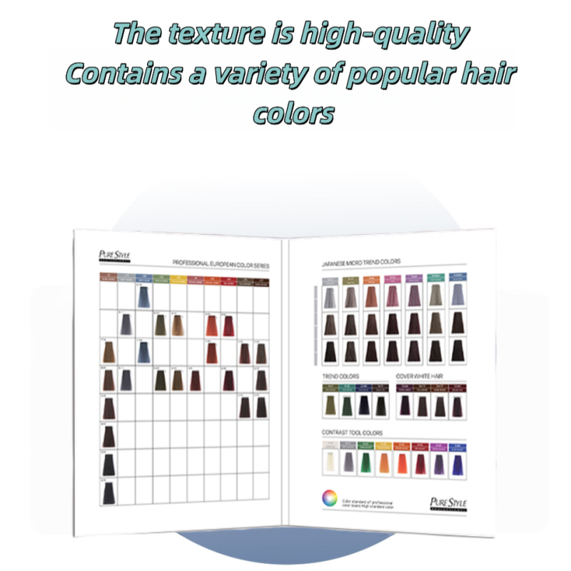 Purestyle Hair Color Swatch Chart 47 Colors Professional OEM Wholesale Professional Color Chart For Salon