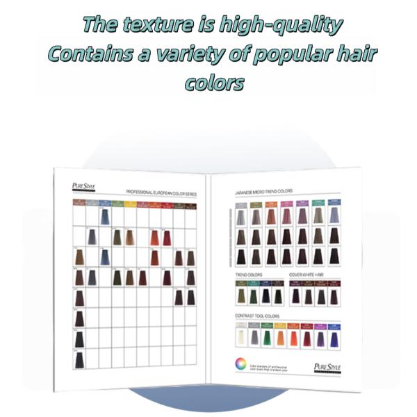 Purestyle Premium Quality Hair Color Chart Book 47 Colors OEM Hair Color Swatches with Hot Colors