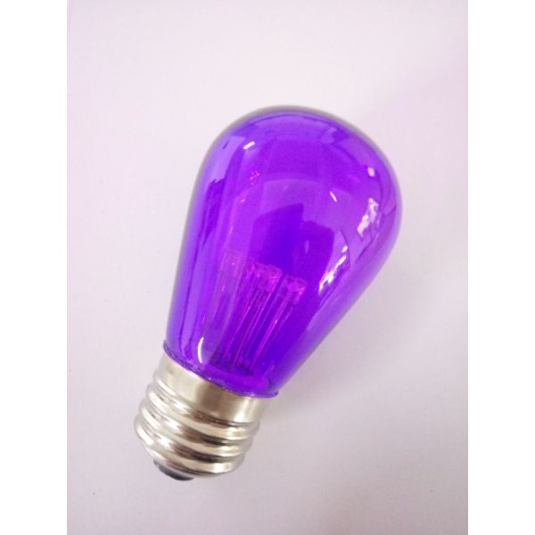 120VAC E26 LED bulb 1Watt S14 9'LED purple transparent