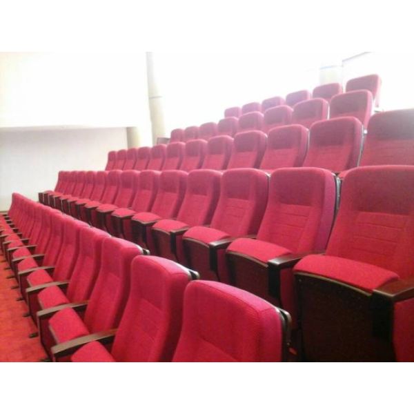 Paint Plywood Flexible Armrest Commercial Theater Seating For Acoustic Room / Auditorium